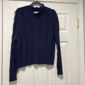 Treasure Bond Navy Distressed Sweater